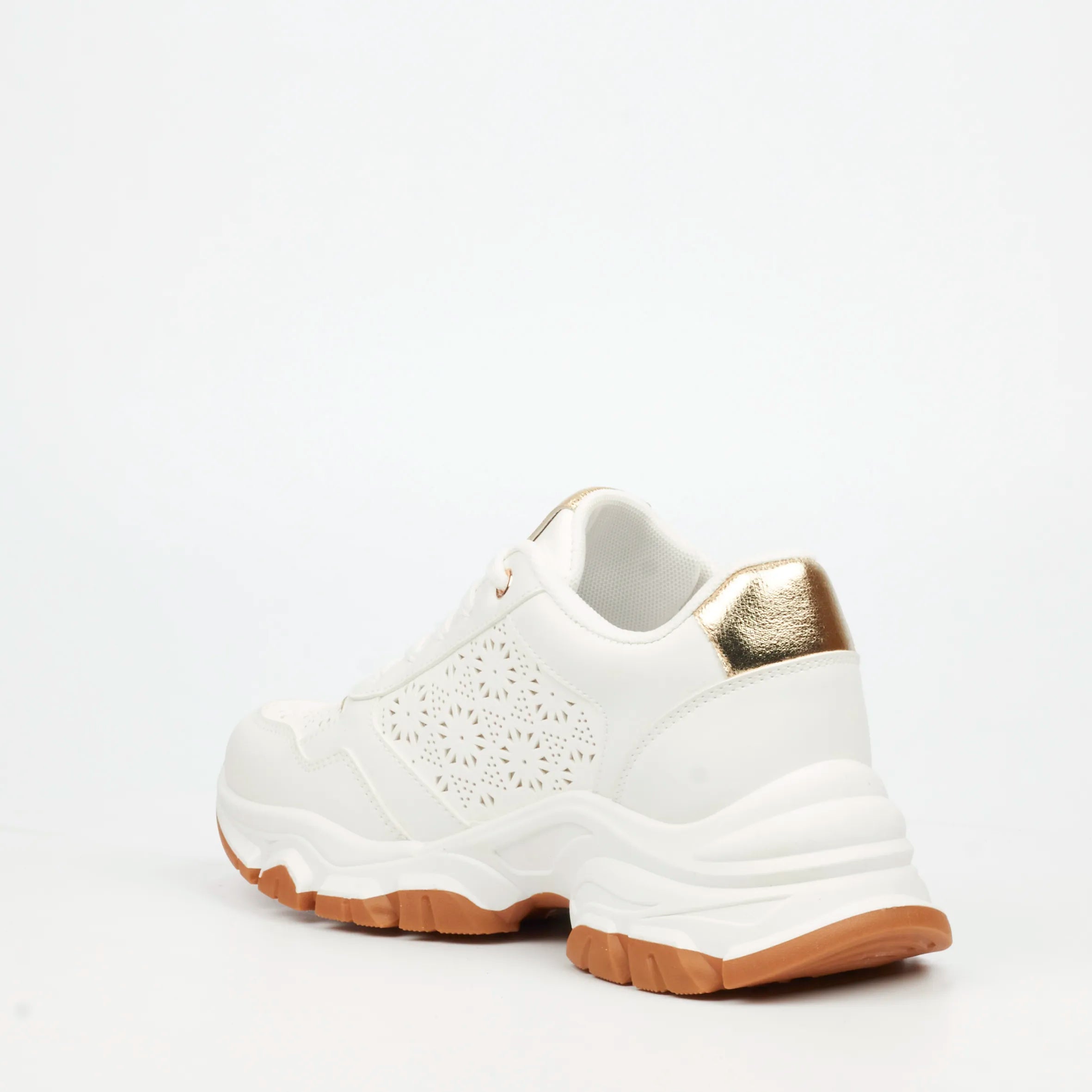 Urbanart Britney 7 Faux Leather Sneaker - White (Ladies)