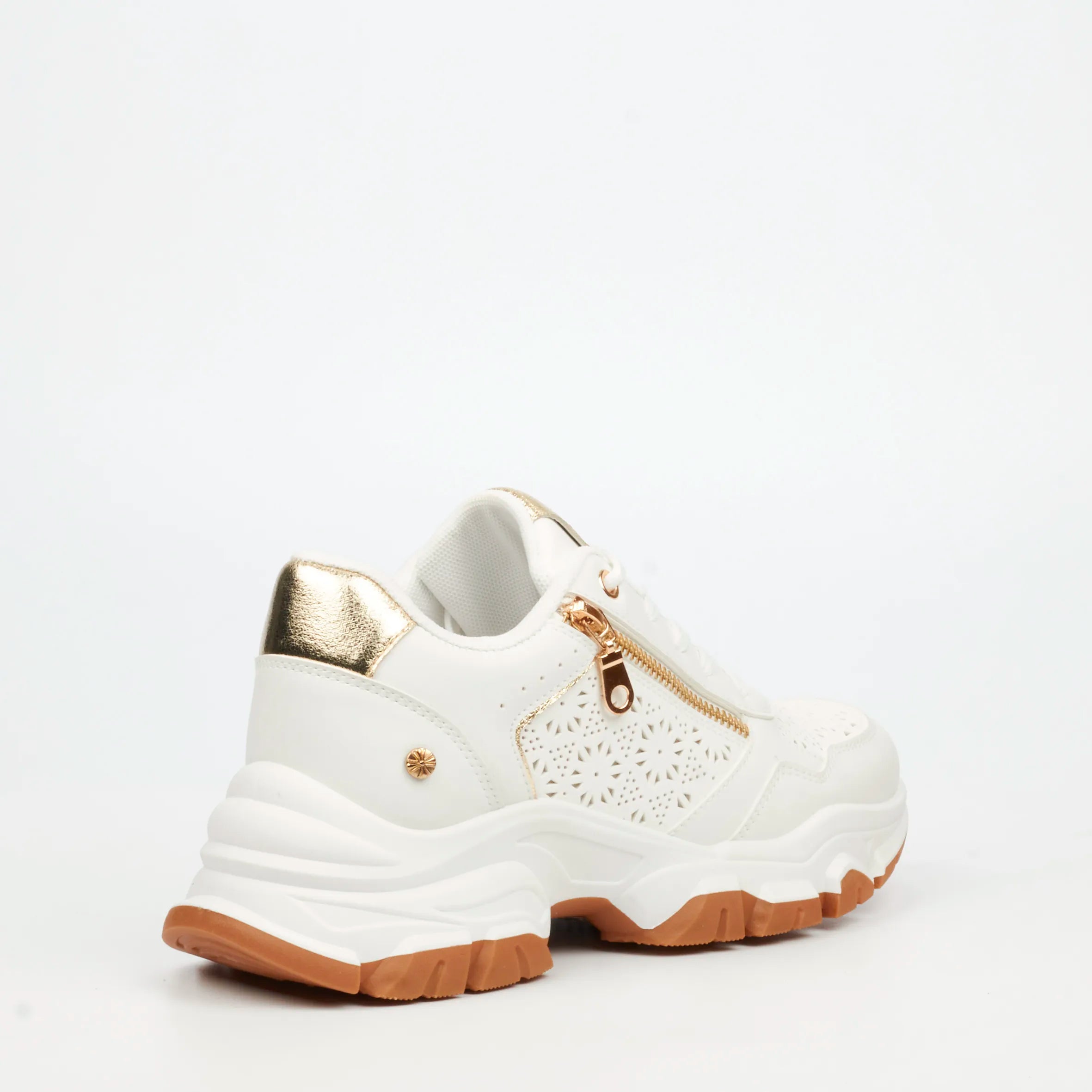 Urbanart Britney 7 Faux Leather Sneaker - White (Ladies)