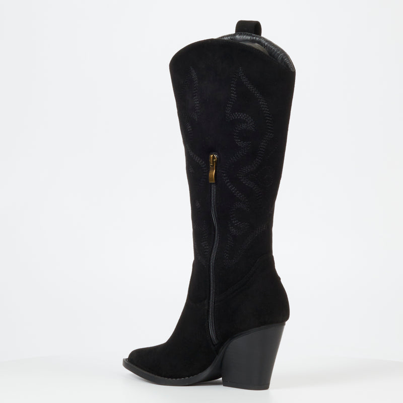 Miss Black Bronco 1 High Boot - Black footwear Miss Black   