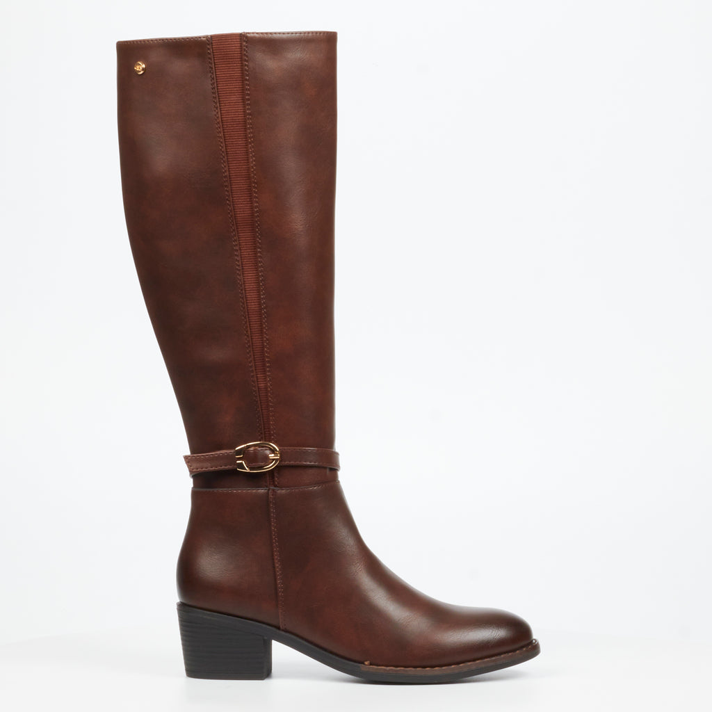 Miss Black Brook 2 High Boot - Chocolate footwear Miss Black