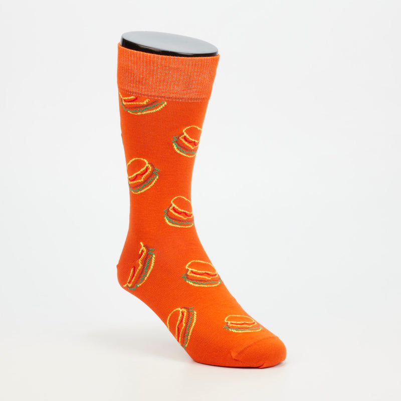Happy Socks Burger Sock - Orange accessories External   