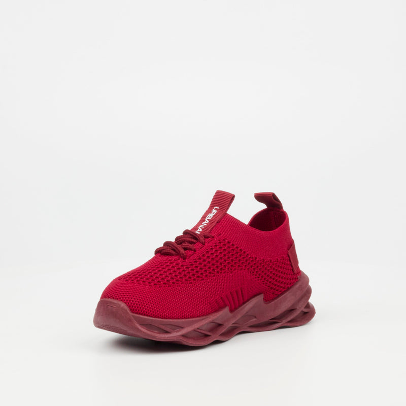 Urbanart Buzz 5 Knit Sneaker - Red (kids) footwear UBRT   