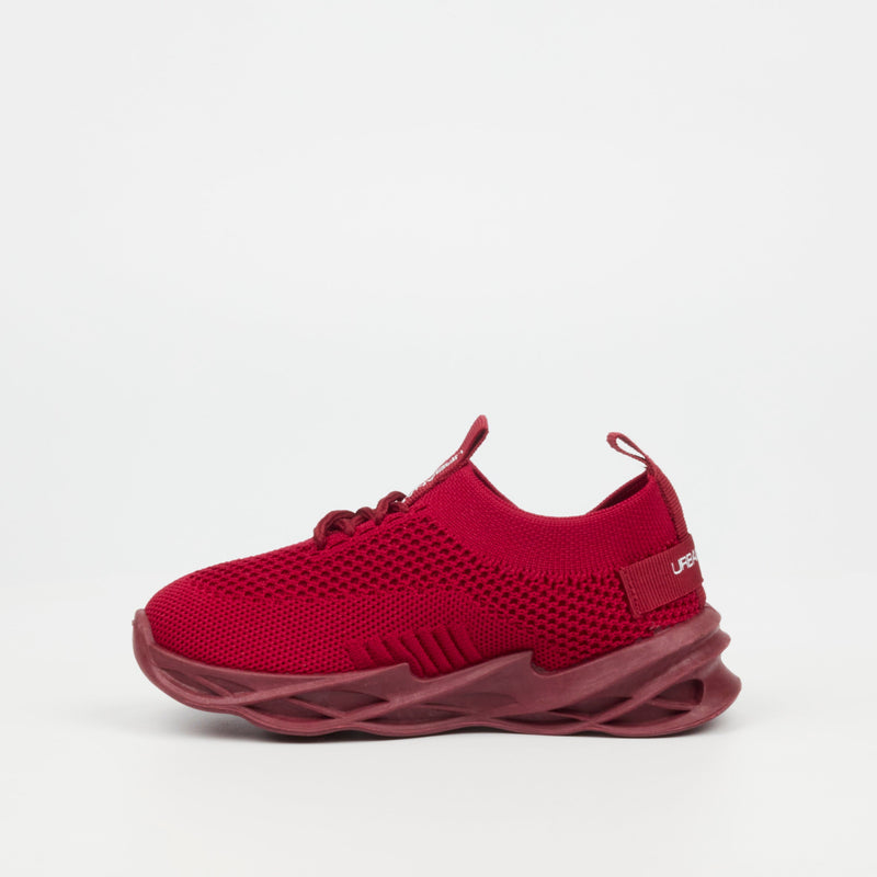 Urbanart Buzz 5 Knit Sneaker - Red (kids) footwear UBRT   