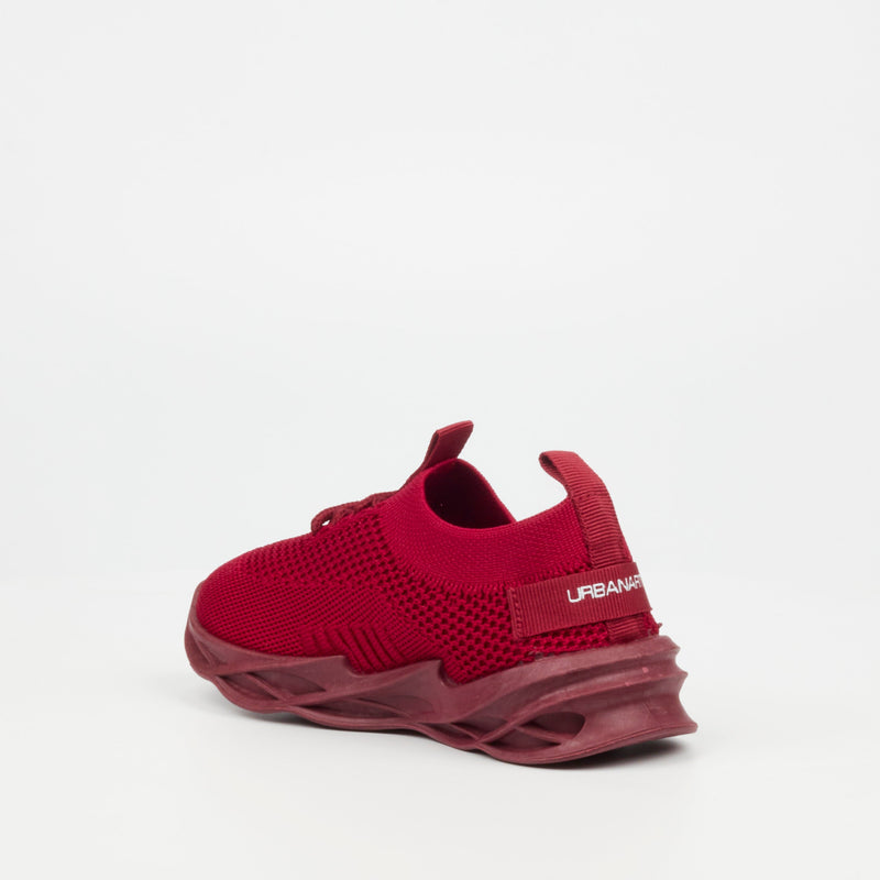 Urbanart Buzz 5 Knit Sneaker - Red (kids) footwear UBRT   