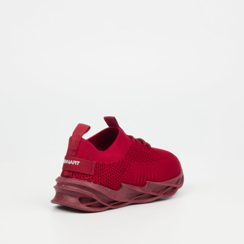 Urbanart Buzz 5 Knit Sneaker - Red (kids) footwear UBRT   