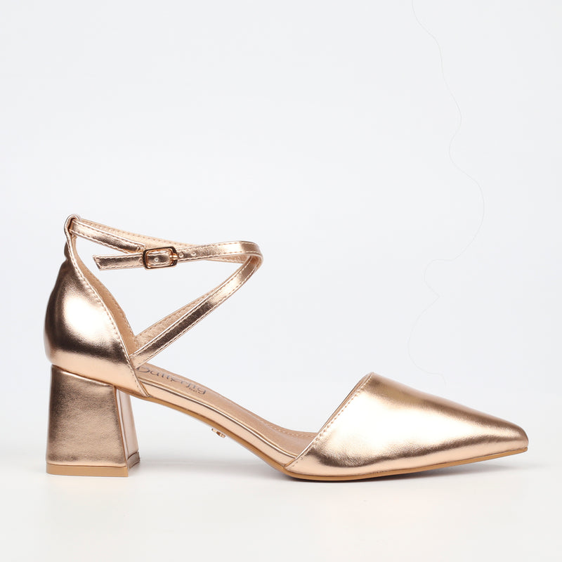 Butterfly Feet Caley 1 Heel - Rose Gold footwear Butterfly Feet   