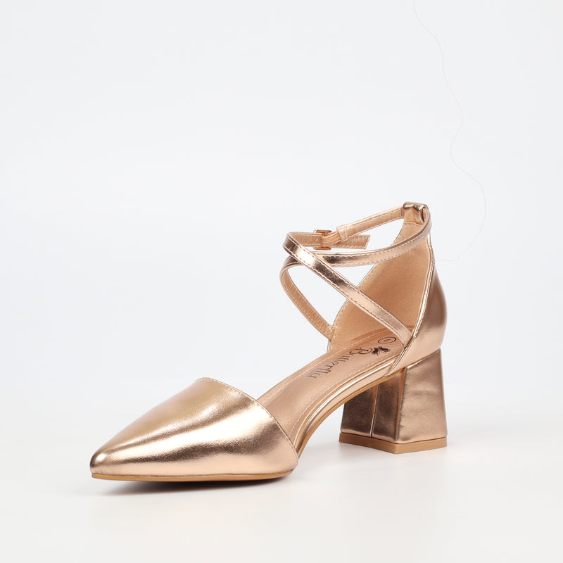 Butterfly Feet Caley 1 Heel - Rose Gold footwear Butterfly Feet   