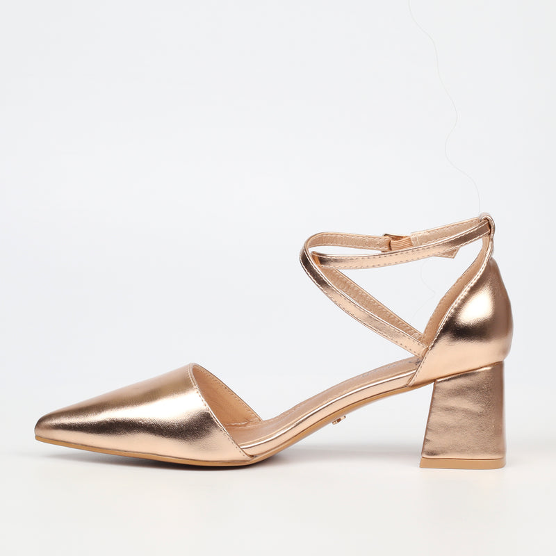 Butterfly Feet Caley 1 Heel - Rose Gold footwear Butterfly Feet   