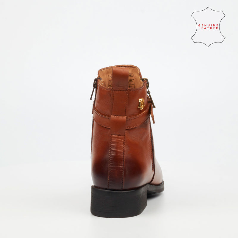NIcci Tyler Carey 1 Genuine Leather Ankle Boot - Tan footwear Nicci Tyler