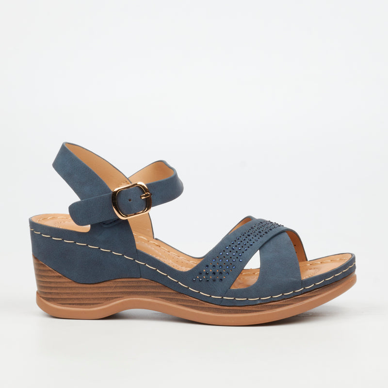 Butterfly Classics Carmine 1 Wedge - Navy footwear Butterfly Classics