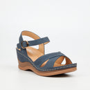 Butterfly Classics Carmine 1 Wedge - Navy footwear Butterfly Classics