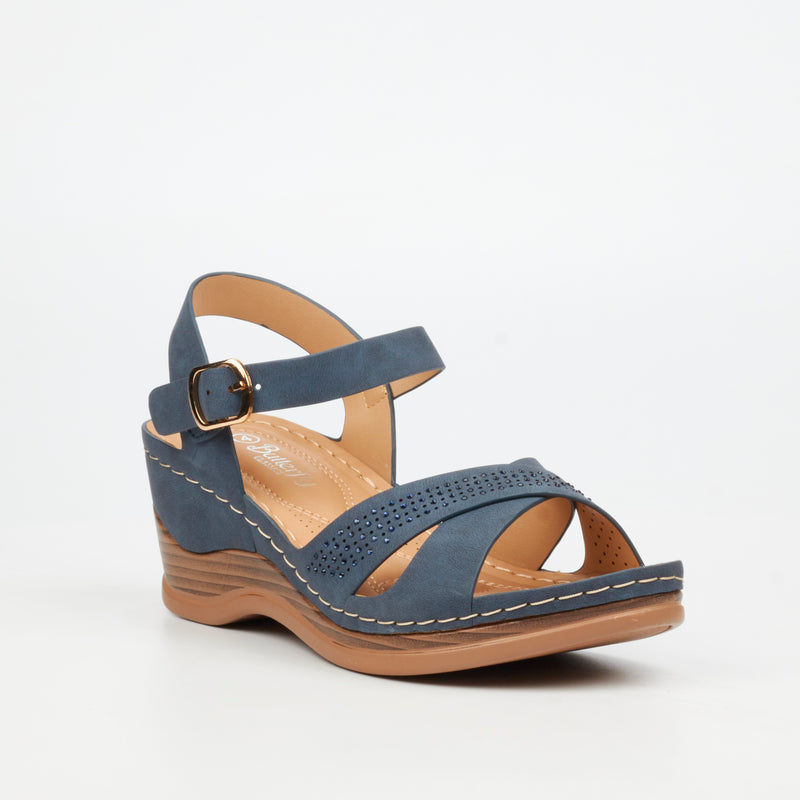 Butterfly Classics Carmine 1 Wedge - Navy footwear Butterfly Classics