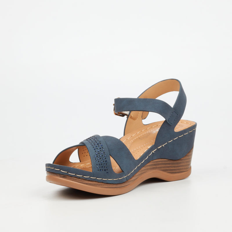 Butterfly Classics Carmine 1 Wedge - Navy footwear Butterfly Classics