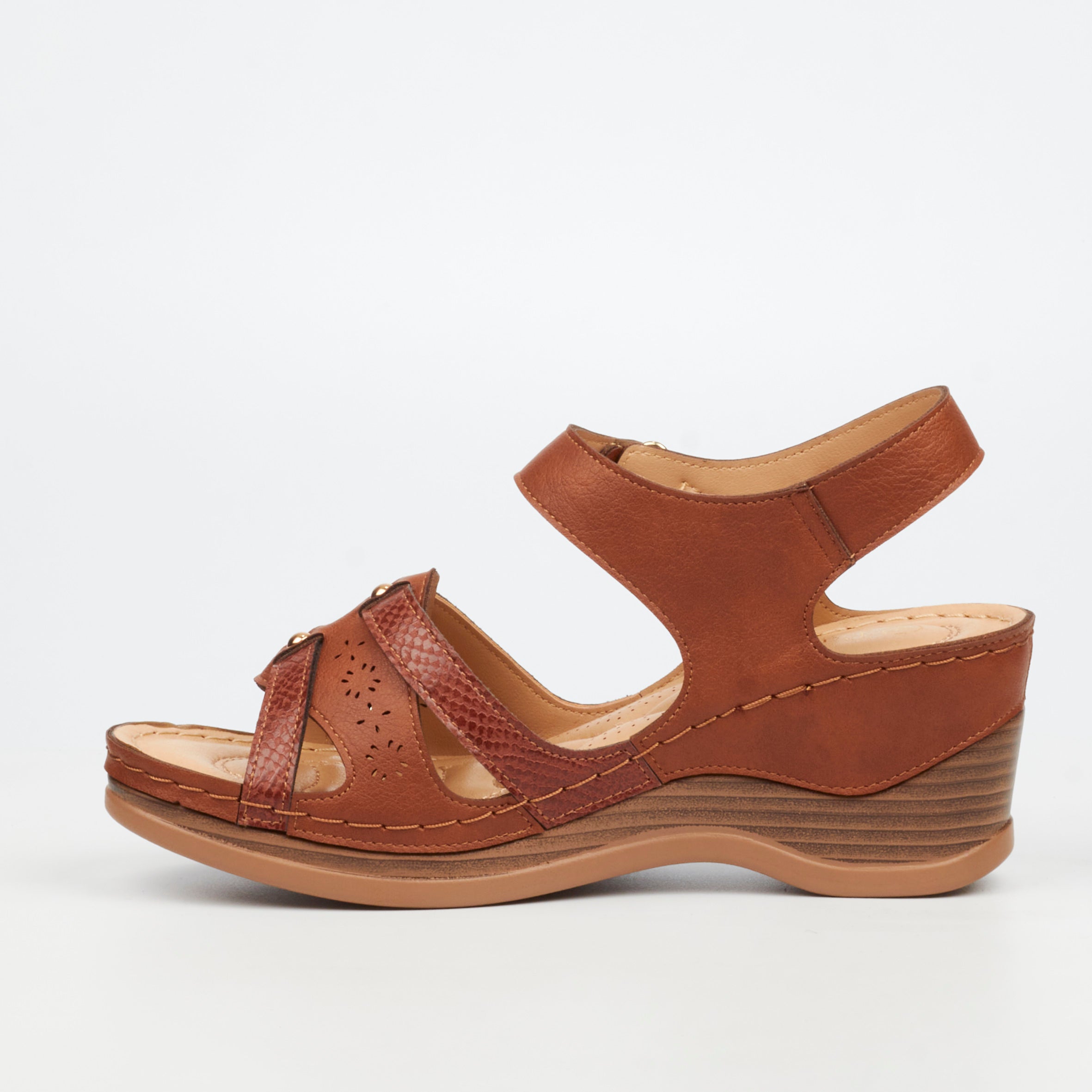Butterfly Classics Carmine 3 Wedge - Tan footwear Butterfly Classics