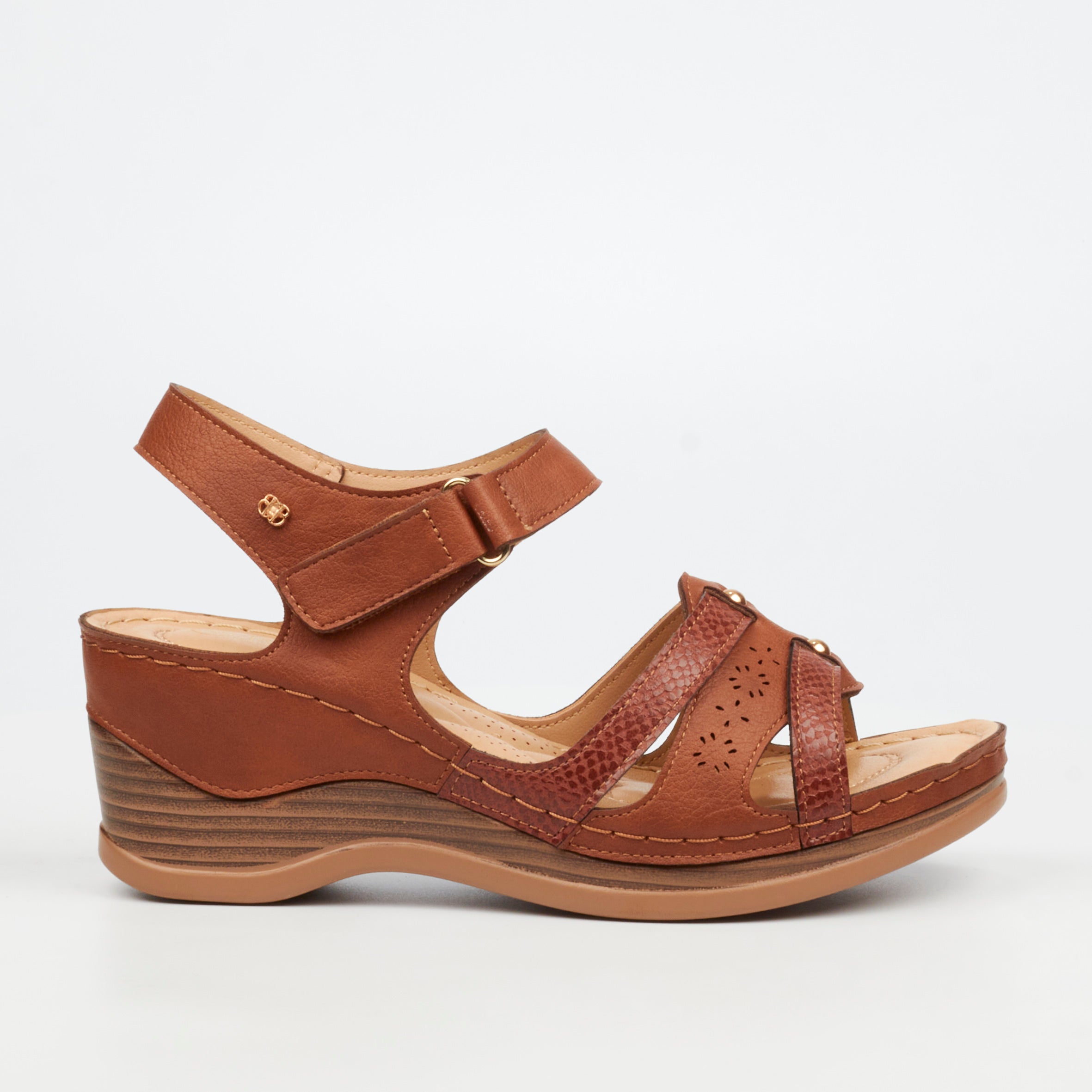 Butterfly Classics Carmine 3 Wedge - Tan footwear Butterfly Classics