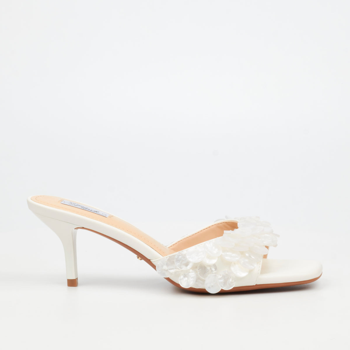 Miss Black Cassidy 1 Low Heel - White footwear Miss Black