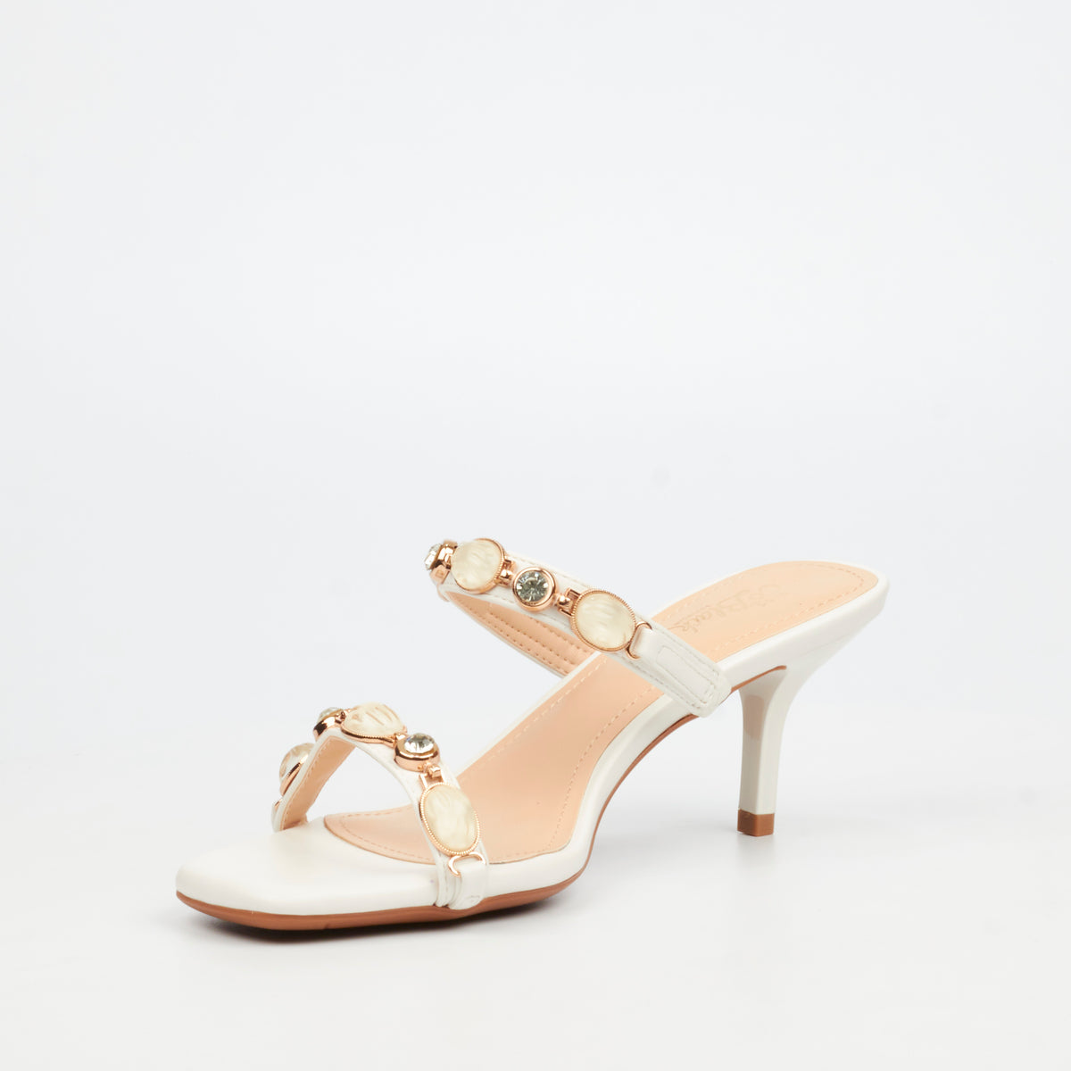 Miss Black Cassidy 2 Low Heel - White footwear Miss Black