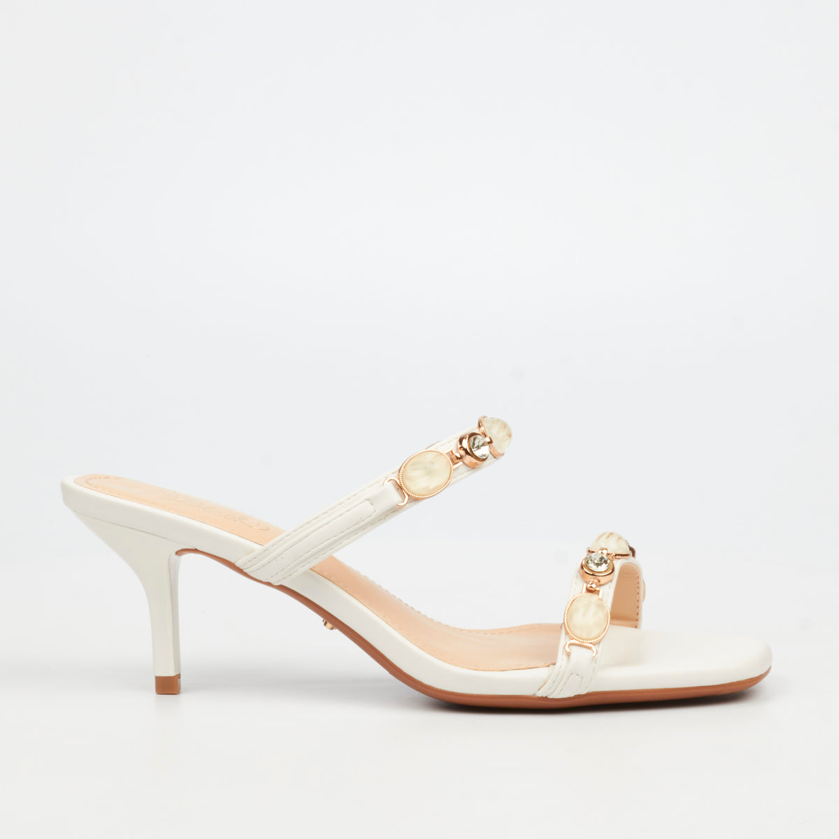 Miss Black Cassidy 2 Low Heel - White footwear Miss Black