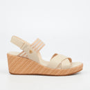 Butterfly Feet Cathy 2 Wedge - Beige footwear Butterfly Feet