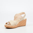 Butterfly Feet Cathy 2 Wedge - Beige footwear Butterfly Feet