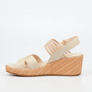 Butterfly Feet Cathy 2 Wedge - Beige footwear Butterfly Feet