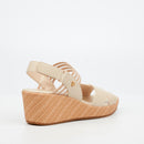 Butterfly Feet Cathy 2 Wedge - Beige footwear Butterfly Feet