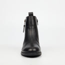 Nicci Tyler Cecilia 1 Genuine Smooth Leather Ankle Boot - Black footwear Nicci Tyler