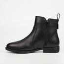 Nicci Tyler Cecilia 1 Genuine Smooth Leather Ankle Boot - Black footwear Nicci Tyler