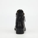 Nicci Tyler Cecilia 1 Genuine Smooth Leather Ankle Boot - Black footwear Nicci Tyler