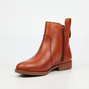 Nicci Tyler Cecilia 1 Genuine Smooth Leather Ankle Boot - Tan footwear Nicci Tyler