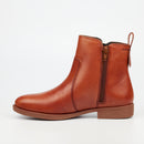 Nicci Tyler Cecilia 1 Genuine Smooth Leather Ankle Boot - Tan footwear Nicci Tyler