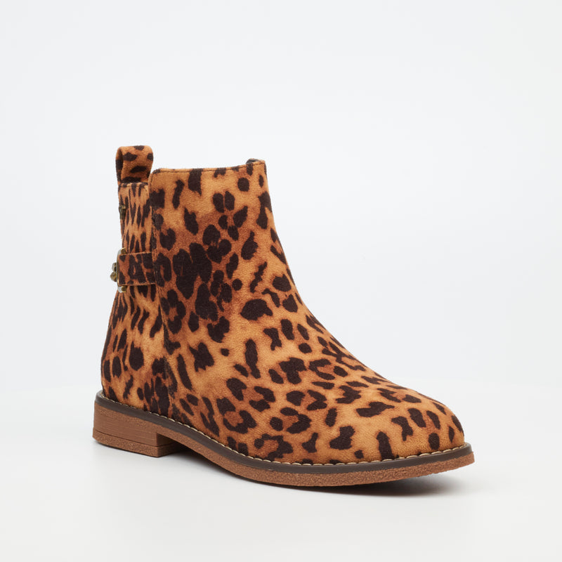 Butterfly Feet Celeste 5 Ankle Boot - Leopard footwear Butterfly Feet