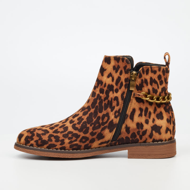 Butterfly Feet Celeste 5 Ankle Boot - Leopard footwear Butterfly Feet