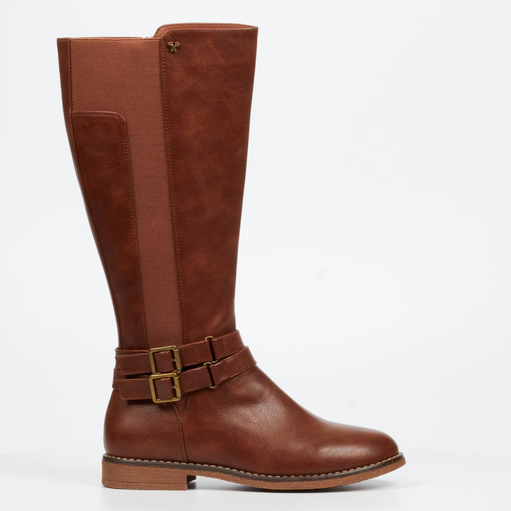 Butterflyt Feet Celeste 7 High Boot - Tan footwear Butterfly Feet