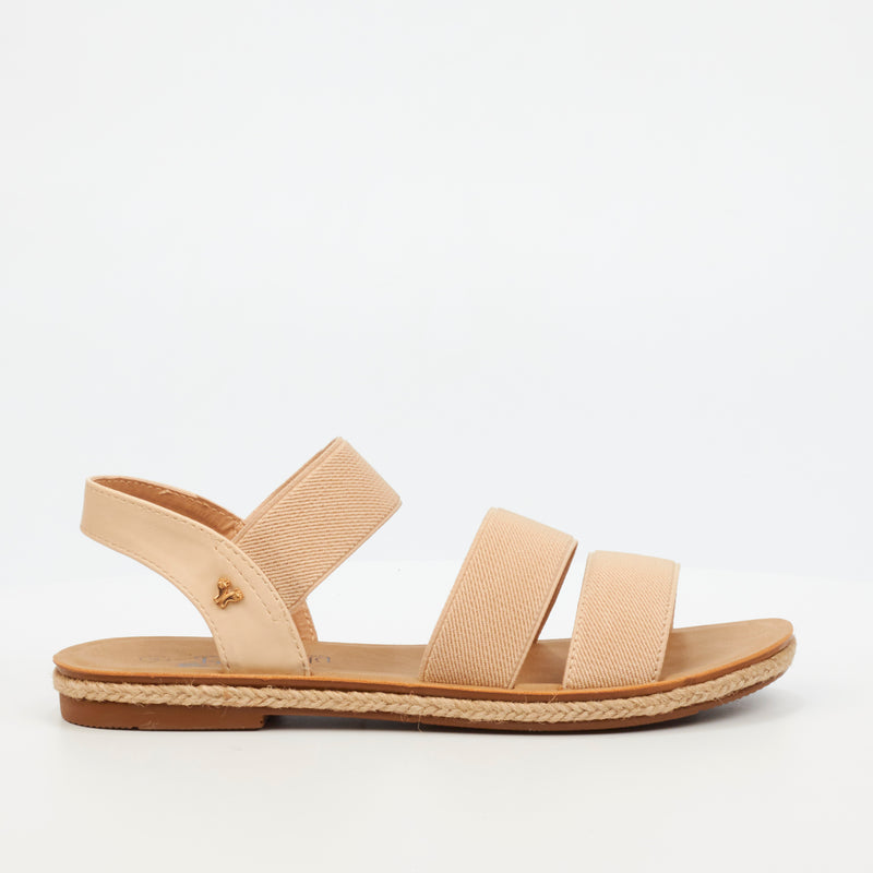 Butterfly Feet Celia 6 Flat Sandal - Beige footwear Butterfly Feet   