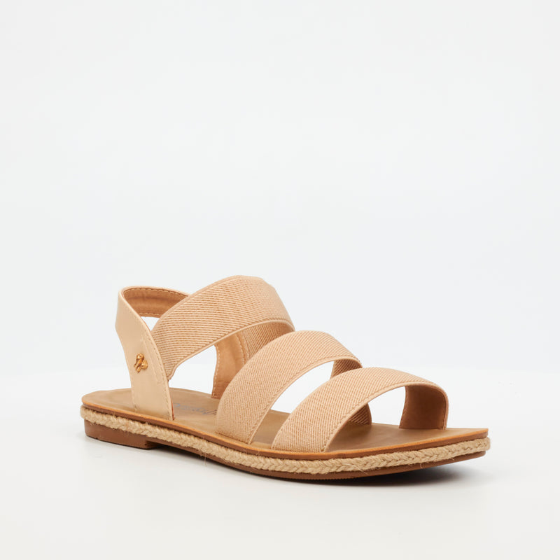 Butterfly Feet Celia 6 Flat Sandal - Beige footwear Butterfly Feet   