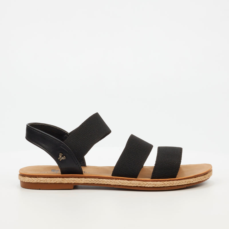 Butterfly Feet Celia 6 Flat Sandal - Black footwear Butterfly Feet   