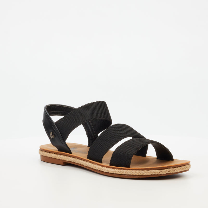 Butterfly Feet Celia 6 Flat Sandal - Black footwear Butterfly Feet   