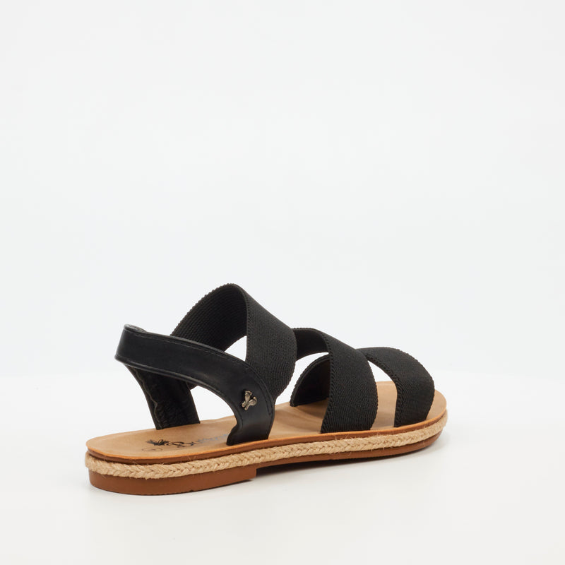 Butterfly Feet Celia 6 Flat Sandal - Black footwear Butterfly Feet   