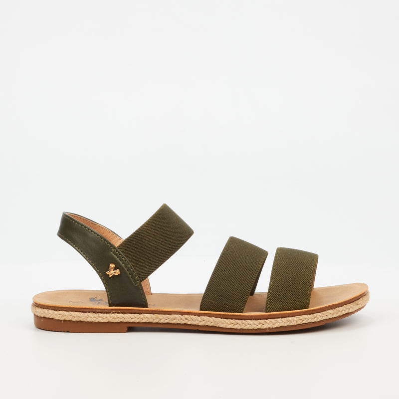 Butterfly Feet Celia 6 Flat Sandal - Olive footwear Butterfly Feet   