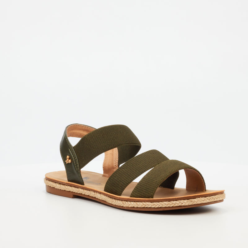 Butterfly Feet Celia 6 Flat Sandal - Olive footwear Butterfly Feet   