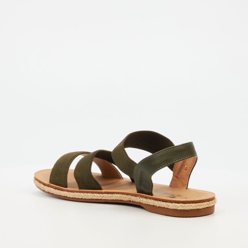 Butterfly Feet Celia 6 Flat Sandal - Olive footwear Butterfly Feet   