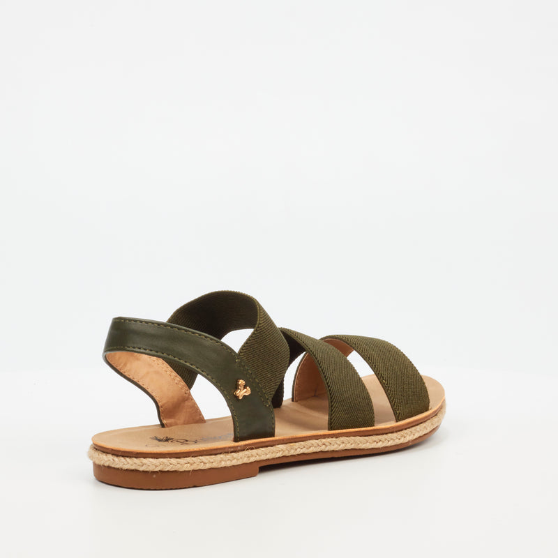 Butterfly Feet Celia 6 Flat Sandal - Olive footwear Butterfly Feet   