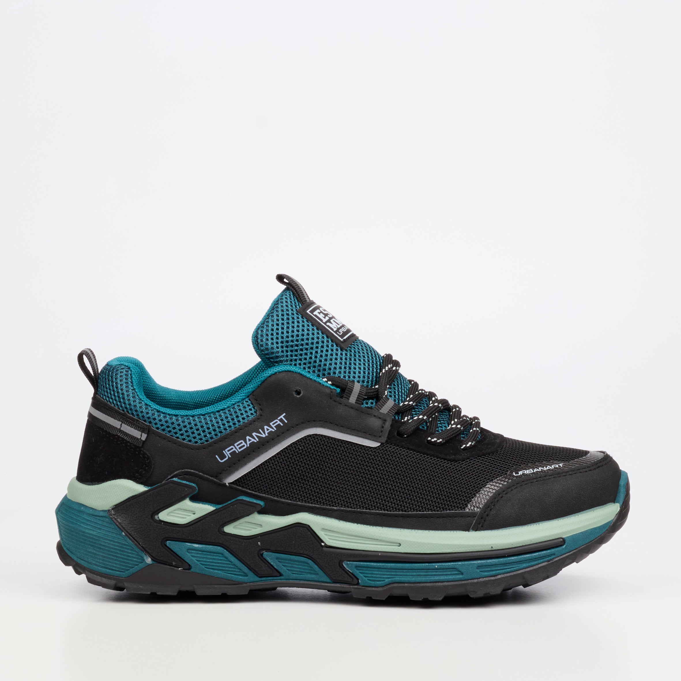 Urbanart Cessna 2 Nylon / Faux Wax Sneaker - Black footwear Urbanart