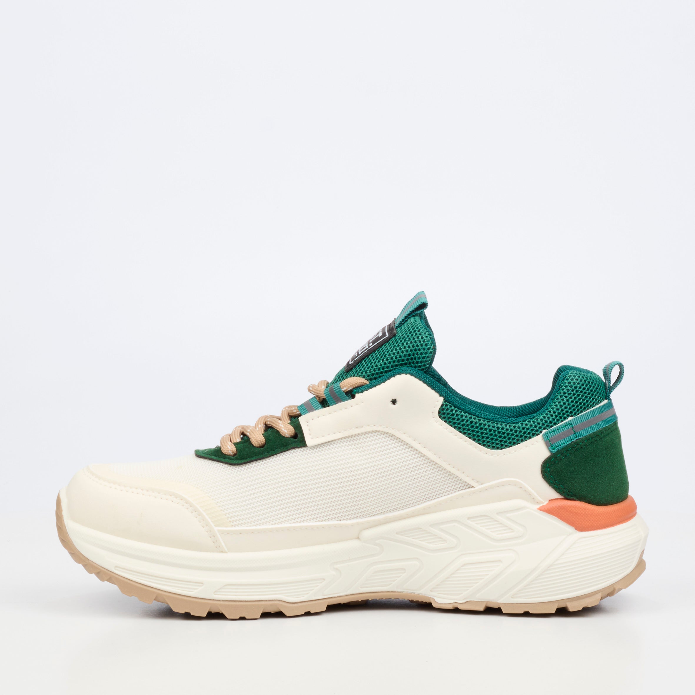 Urbanart Cessna 2 Nylon / Faux Wax Sneaker - Cream footwear Urbanart