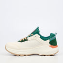 Urbanart Cessna 2 Nylon / Faux Wax Sneaker - Cream footwear Urbanart