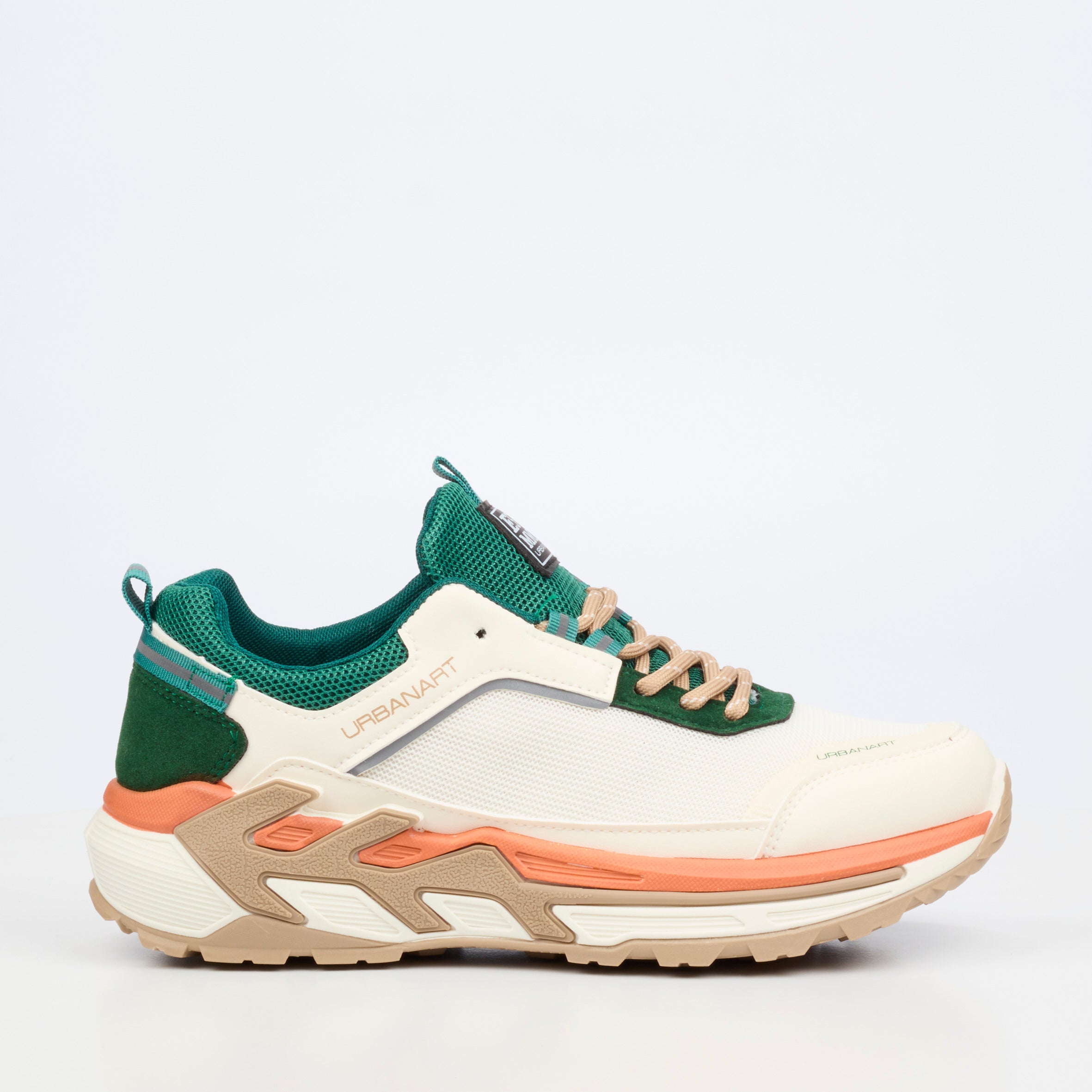 Urbanart Cessna 2 Nylon / Faux Wax Sneaker - Cream footwear Urbanart