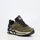 Urbanart Cessna 2 Nylon / Faux Wax Sneaker - Olive footwear Urbanart