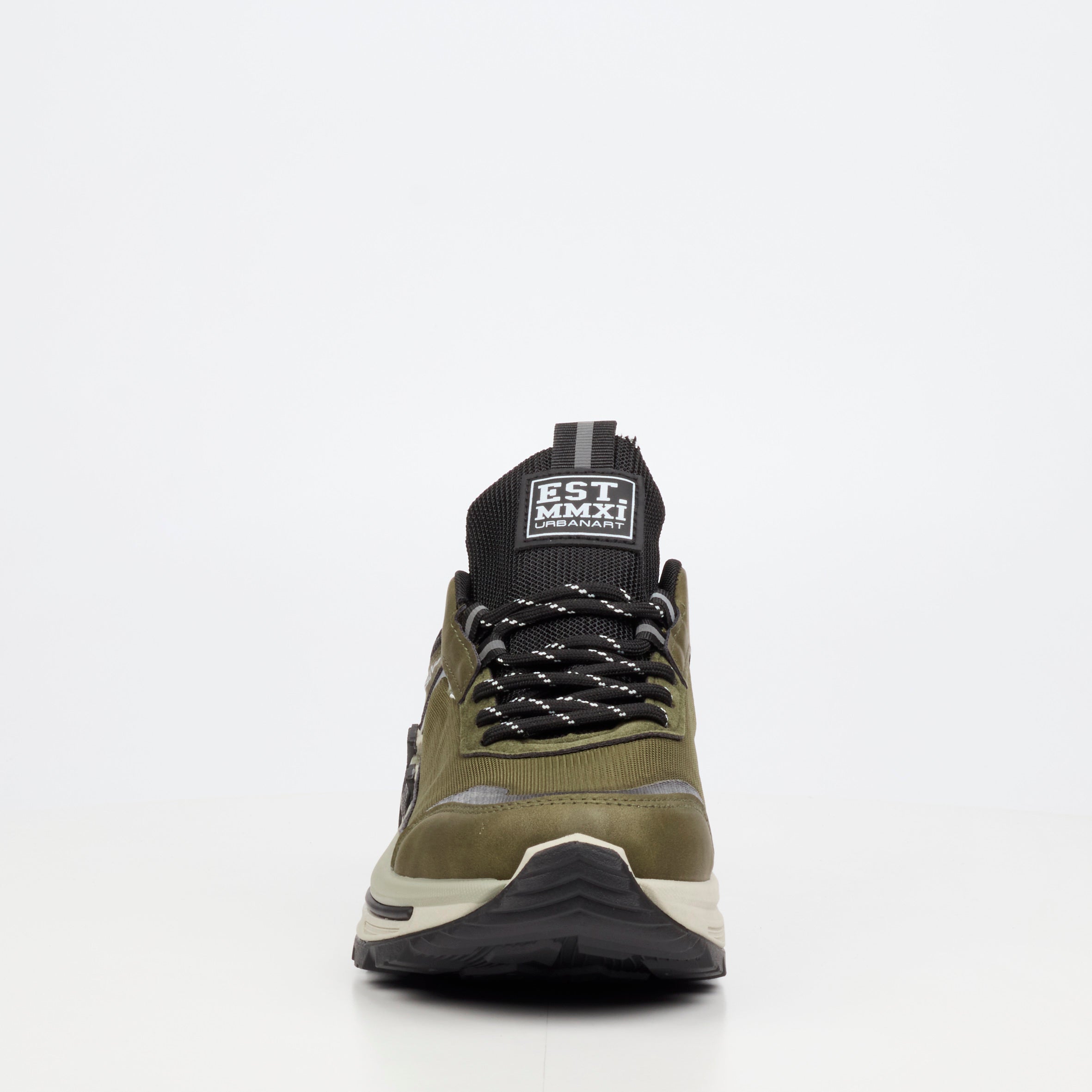 Urbanart Cessna 2 Nylon / Faux Wax Sneaker - Olive footwear Urbanart