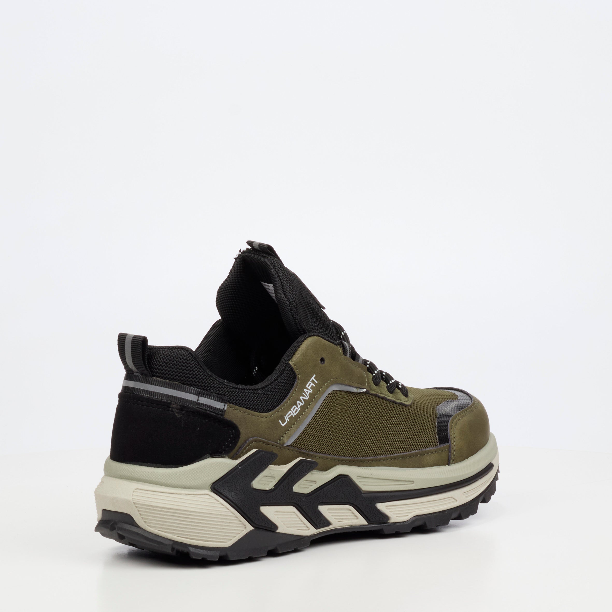 Urbanart Cessna 2 Nylon / Faux Wax Sneaker - Olive footwear Urbanart